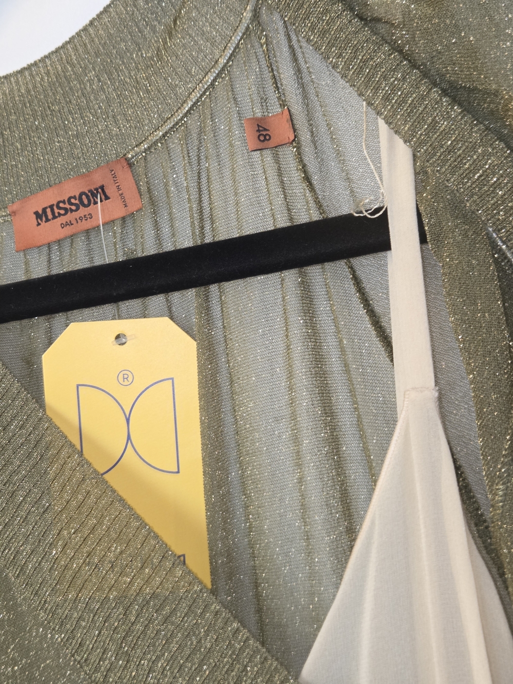 Missoni Olive Green Metallic Pleated Maxi Dress With Lurex Designer MSRP $4130 - Picture 14 of 16